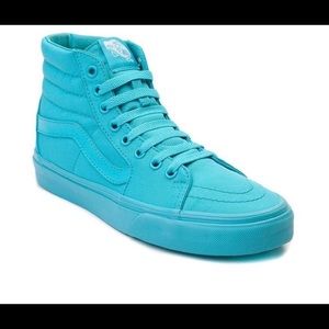 Vans neon blue high tops